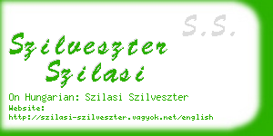 szilveszter szilasi business card